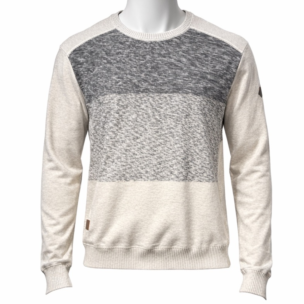 NWOT Men's Point Zero Black Label Gray and White Cotton Sweater